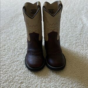 Kids Western Cowboy Boots - Brown and Cream Never been worn!